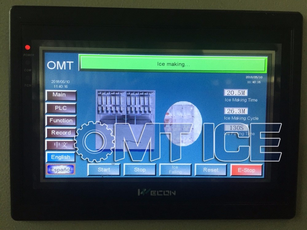 OMT 1ton Industrial Type Cube Ice Machine-5