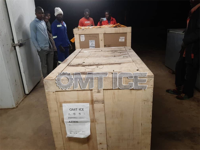 OMT 1000kg Commercial Cube Ice Machine arrived at Harare warehouse