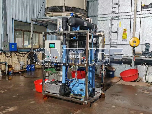 OMT 2Ton Tube Ice Machine Testing for Indonesia Customer-3